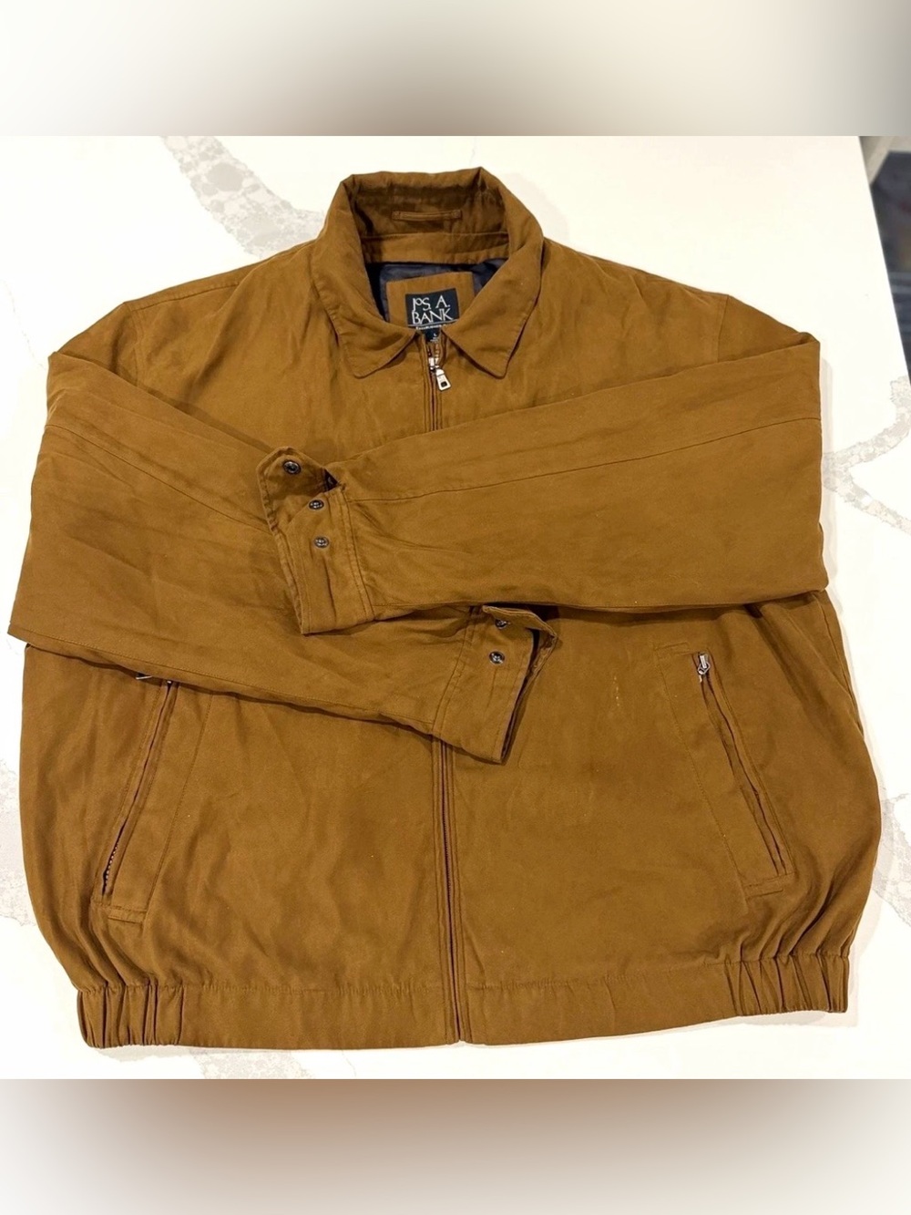 Jos. A. Bank Men's Tan/Brown Bomber Jacket